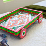 Green Leaf Mini Tray On Wheels