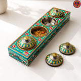 Green 4 Compartment Tray