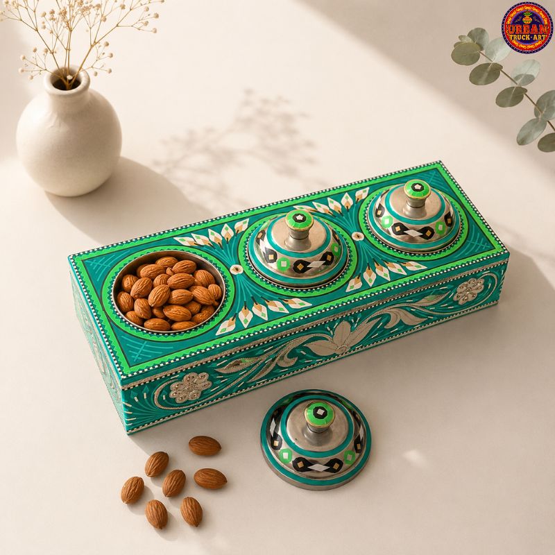 3 Katori Green Masala Box