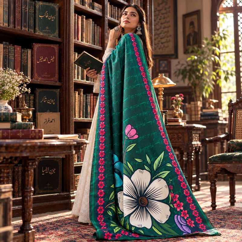 Green Truck Art Shawls in Pakistan Online