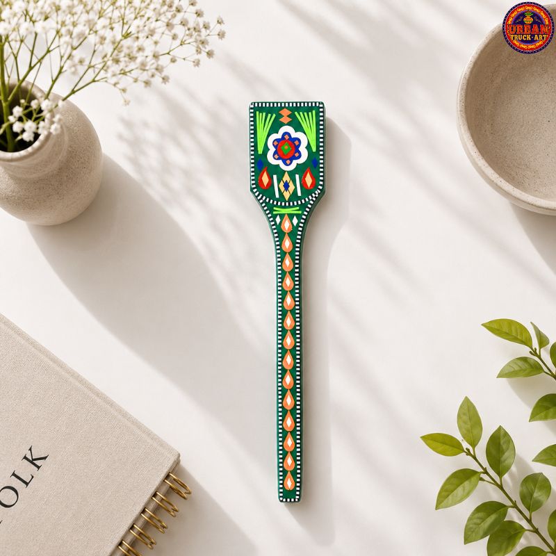 Green Truck Art Spoon