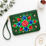  Green flower Clutch