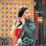 Green Shawl Calligaphy for Women