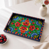 Floral Truck Art Painted Tray