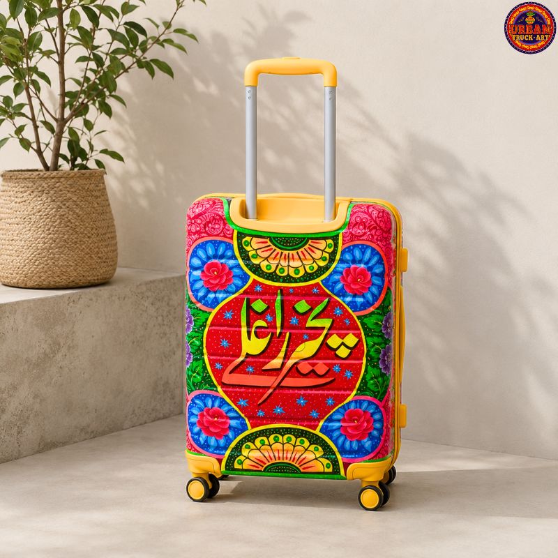 Handpainted Truckart Personalised Suitcase