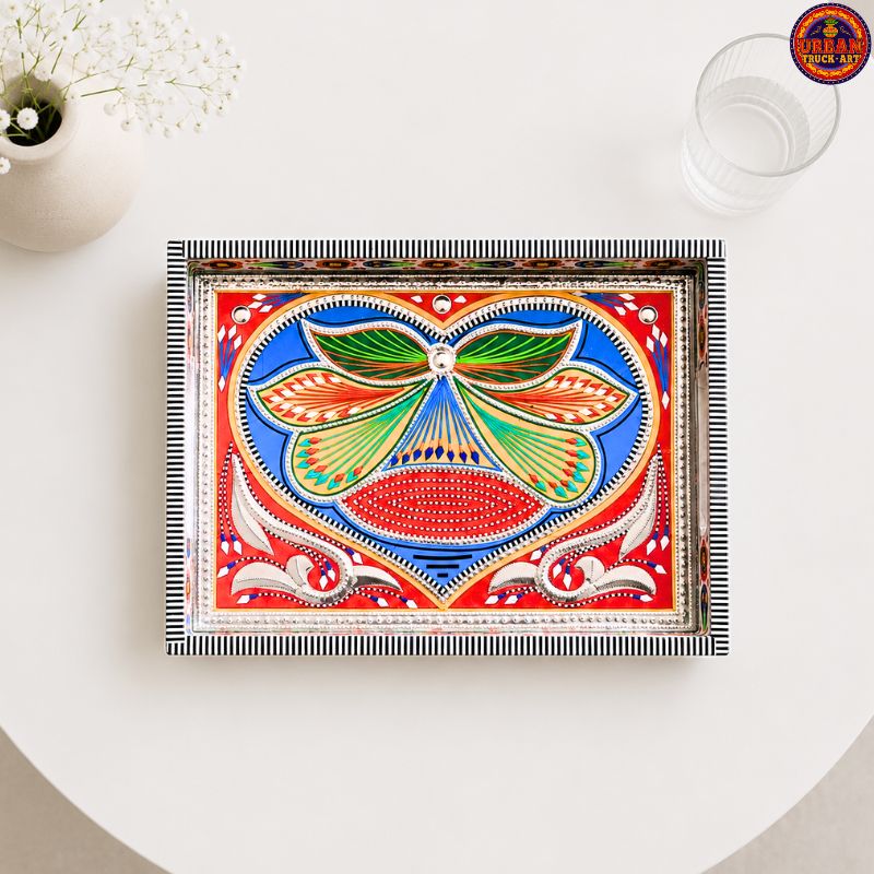 Heart Design Truck Art Serving Tray