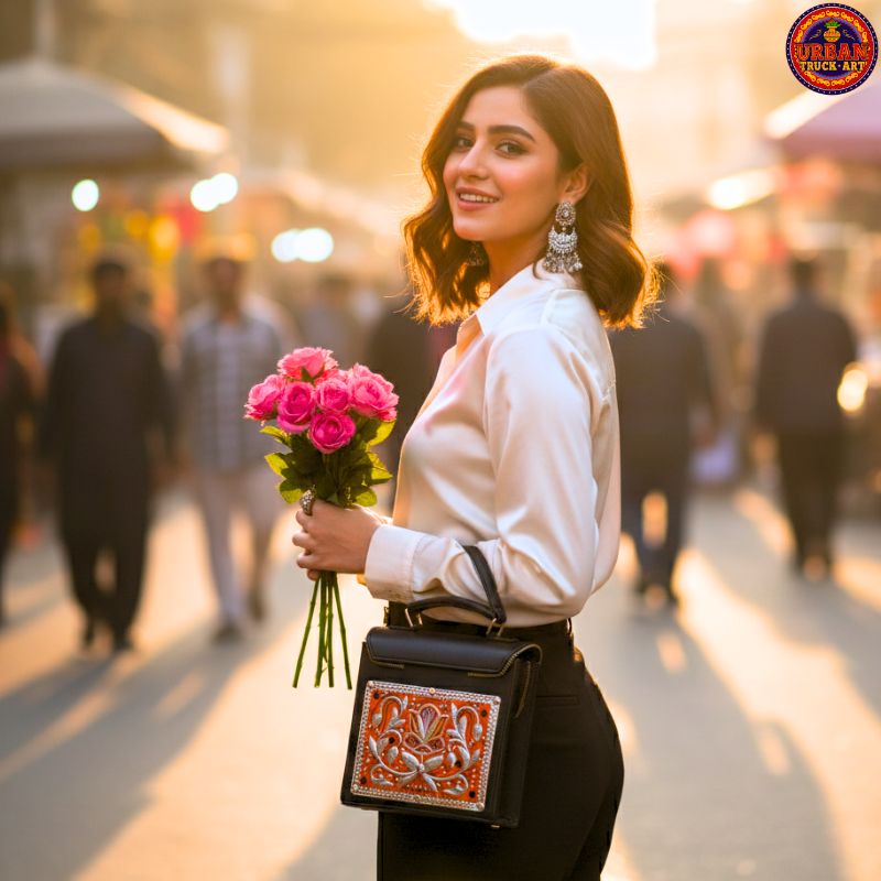 Electric Orange Handbag