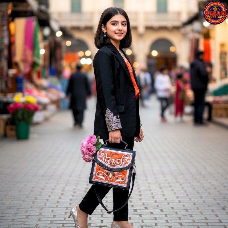 Electric Orange Handbag