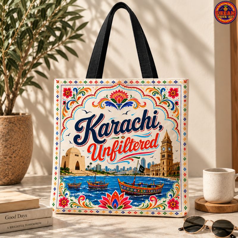 Karachi Unfiltered Truck Art Tote Bag