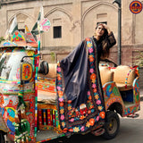 Truck Art Black Shawl
