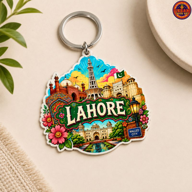 Lahore Acrylic Truck Art Keychain