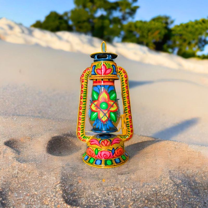 Truckart lantern, Truck Art Accessories, hand-painted, Pakistani Art, Home Décor, Lalten