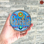 Blue Personalised Name Coaster