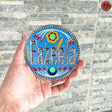 Blue Personalised Name Coaster