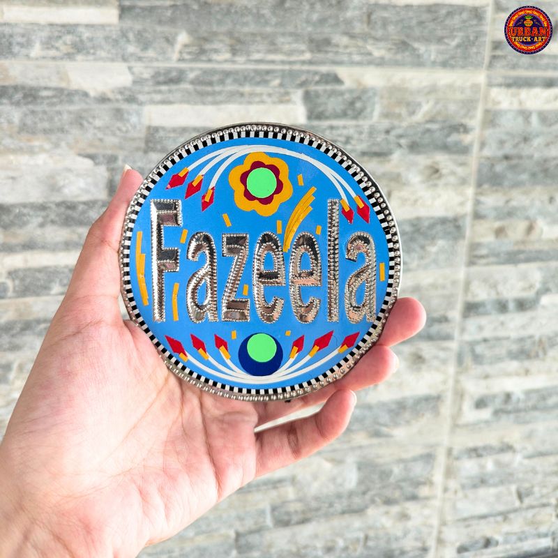 Blue Personalised Name Coaster