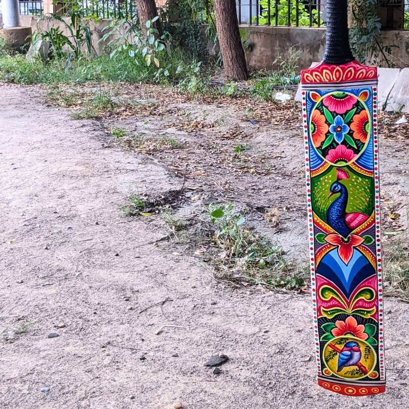 Hand Painted Lion Cricket Bat
