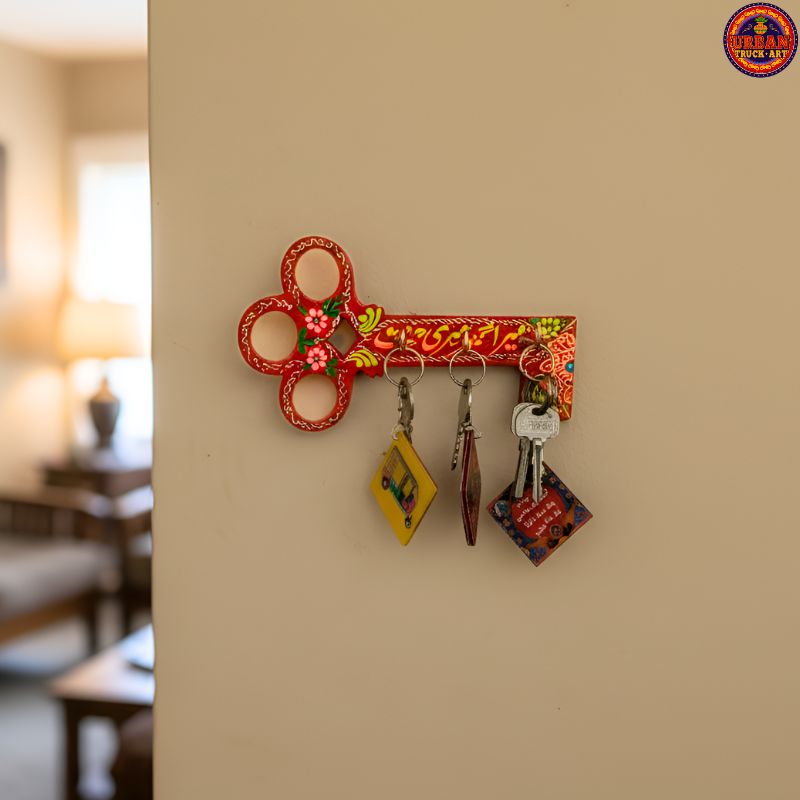 Red Truck Art KeyHolder