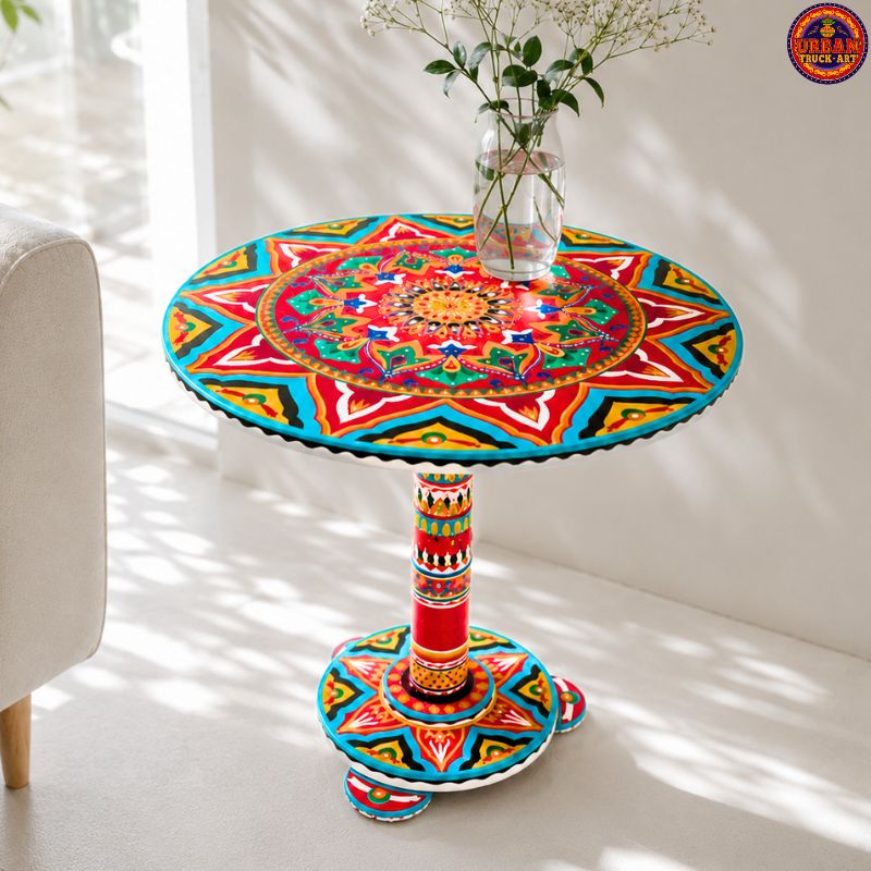 Mandala Wooden Coffee Table