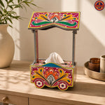 Maroon Truck Art Tissue Cart
