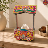 Maroon Truck Art Tissue Cart