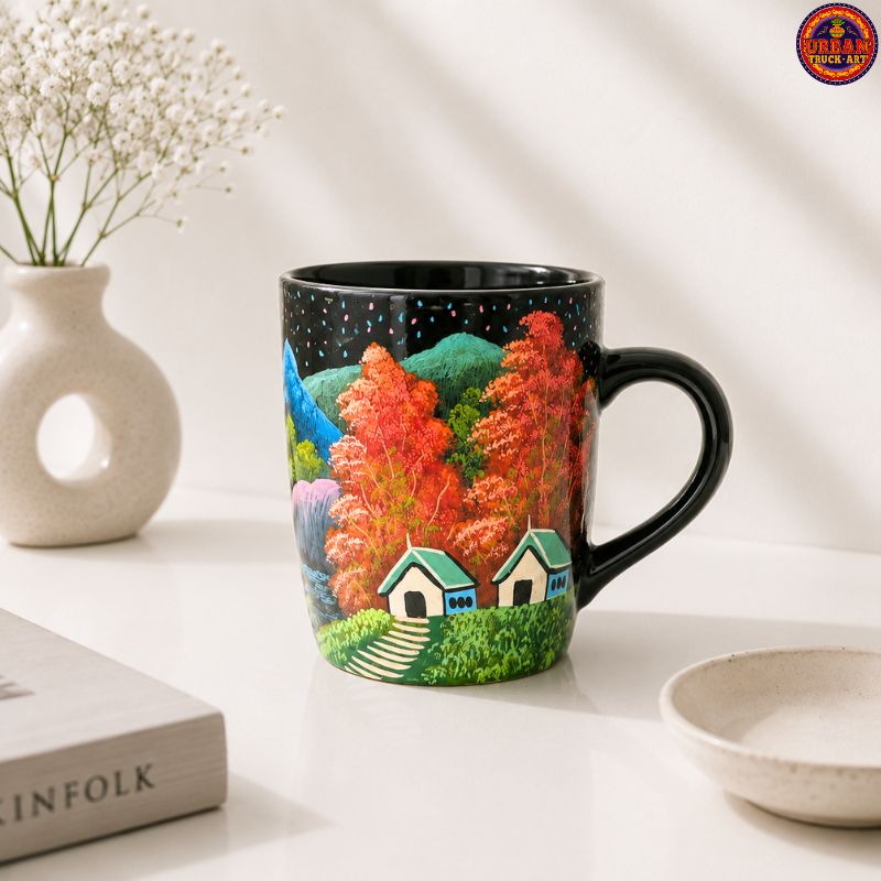 Midnight Majesty Hand Painted Mug