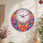 Maroon Bird Wall Clock