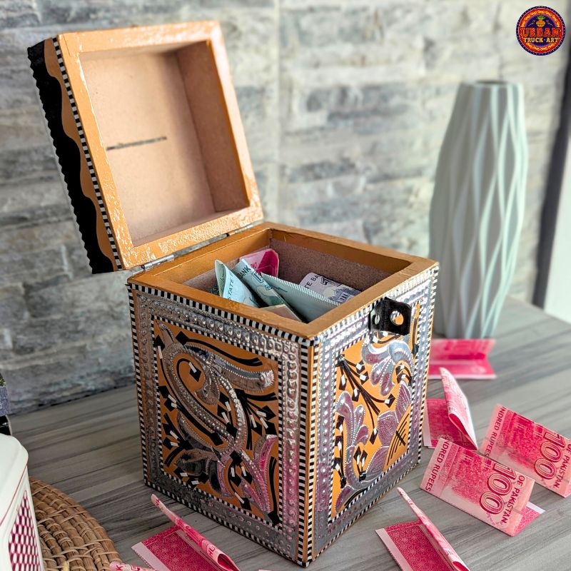 Black & Gold Money Box