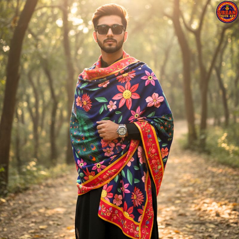 Truck Art Shawl For Men