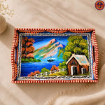 Mountain Hand Painted Tray