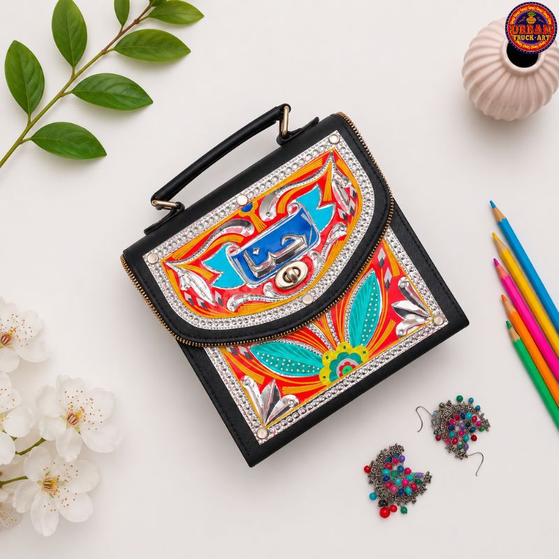 Multi Colored Personalised Truck Art Handbag