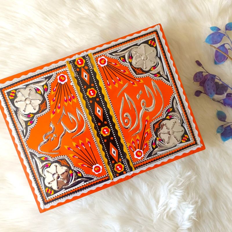 Orange Quran Box With Rehal