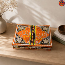 Orange Quran Box With Rehal