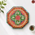 Orange Wooden Octagon Tray