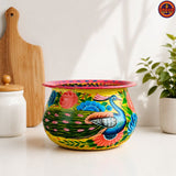 Peacock Hand Painted Handi