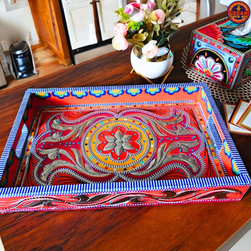 Periwinkle Truck Art Serving Tray