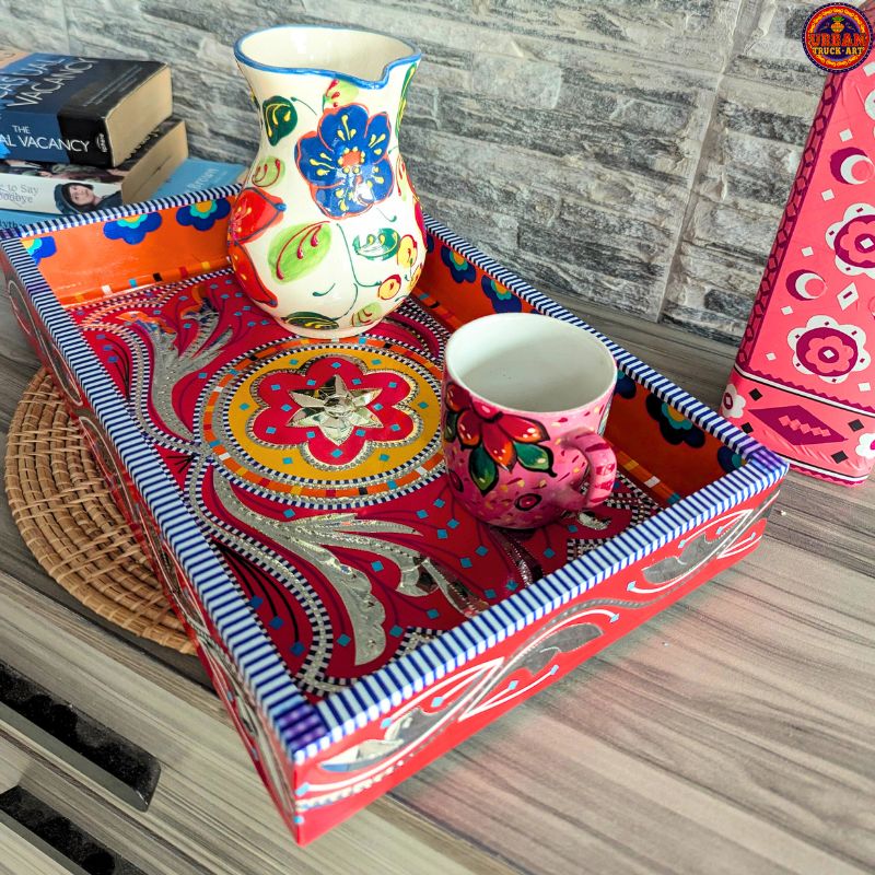 Periwinkle Truck Art Serving Tray