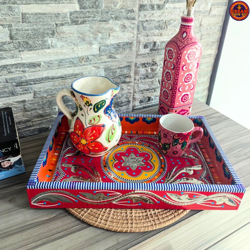 Periwinkle Truck Art Serving Tray