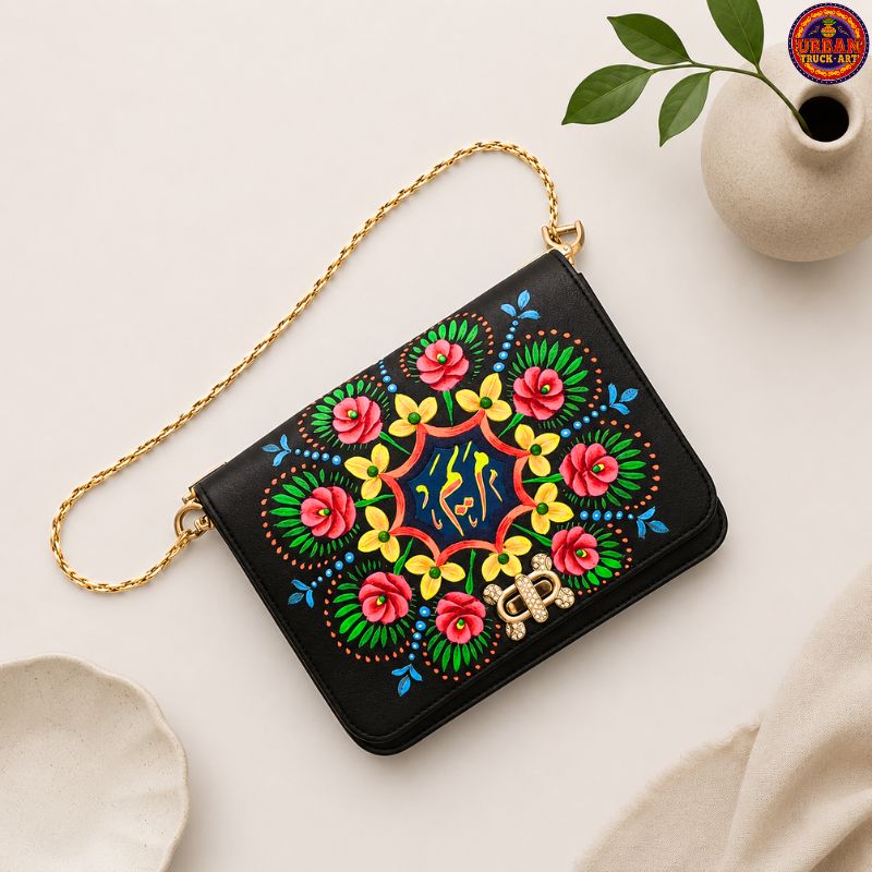 Personalised Black Ladies Clutch