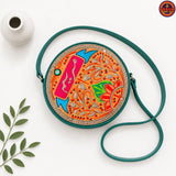 Teal Personalised Truck Art Design Round Bag