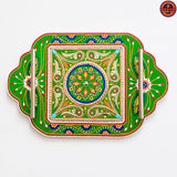 Green Petal Wooden Handmade Tray