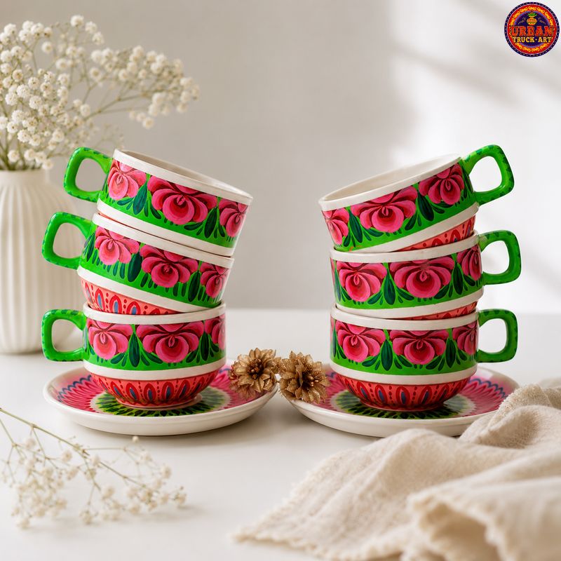Pink Ceamic Teaset