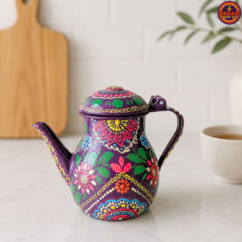 Purple Mandala Hand Painted Chainak