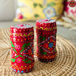 Red Truck Art Hand Painted Salt Shaker