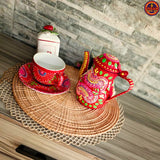 Red Mandala Chainak For Tea