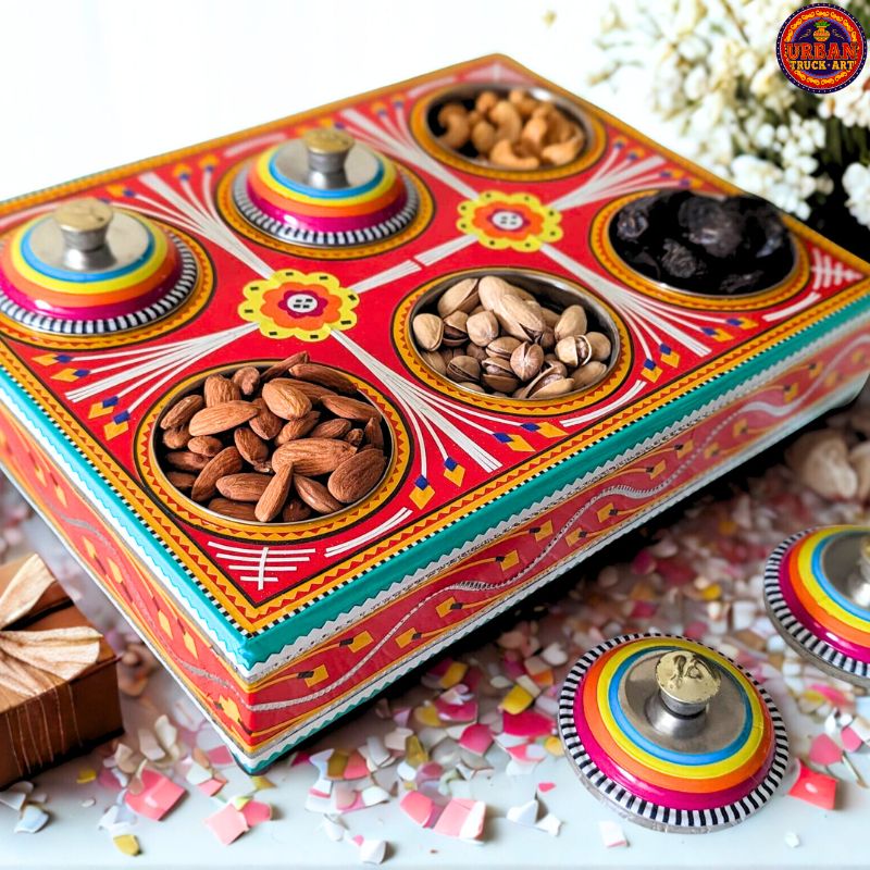 Red Dry Fruit Tray