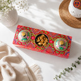 Red Mandala Art 3 Katoori Dry Fruit Tray