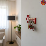 Red Key Shaped Key Holder