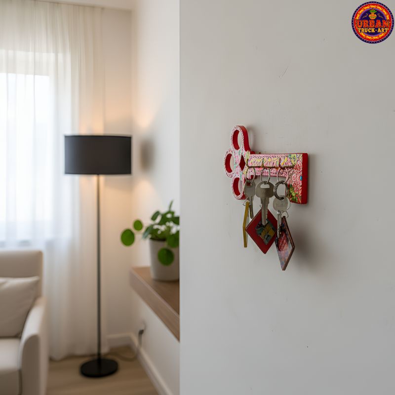 Red Key Shaped Key Holder