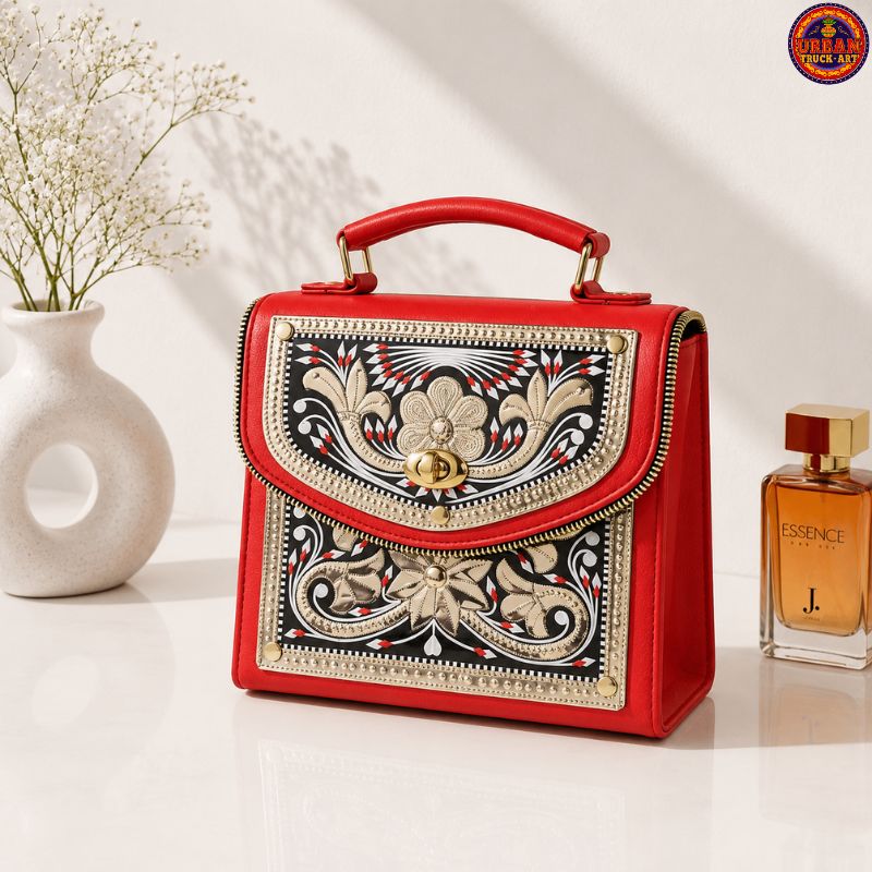 Red Royal Truck Art Handbag