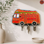 Red Truck art Inspired Key Holder